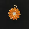 Zinc alloy small chrysanthemum pendants, DIY keychains, pendants, accessories, earrings, pendants are in stock and available for wholesale Specification image